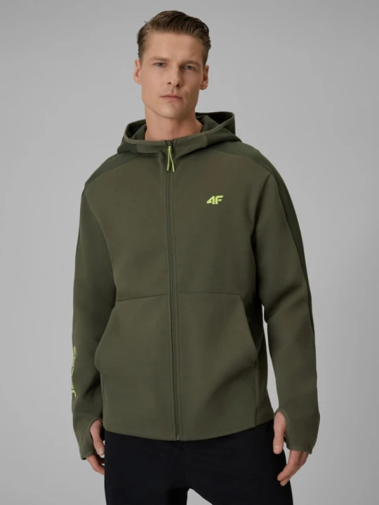 Zdjęcie produktu Męska bluza dresowa z kapturem 4F 4FWSS26TSWSM2130 - khaki