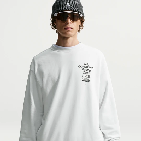Zdjęcie produktu Męska bluza dresowa z półokrągłym dekoltem Dri-FIT ACG Tuff Fleece - Biel Nike