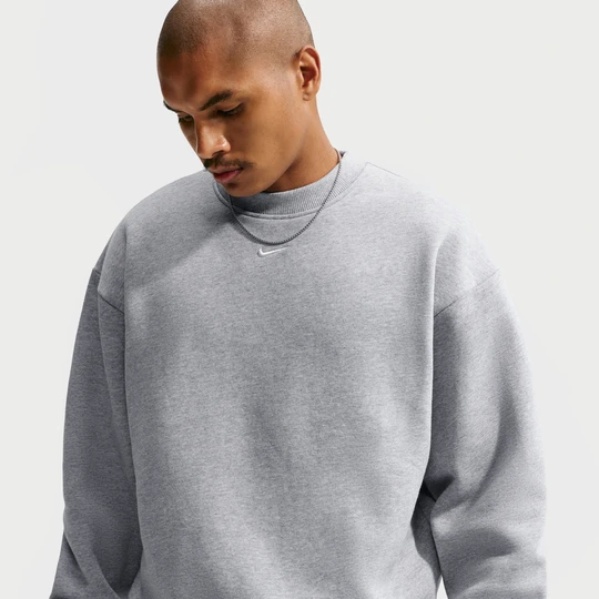 Zdjęcie produktu Męska bluza dresowa z półokrągłym dekoltem Nike Solo Fleece - Szary