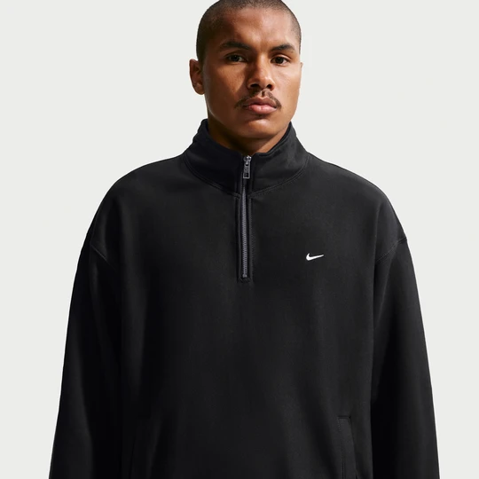 Zdjęcie produktu Męska bluza dzianinowa z zamkiem 1/4 Nike Solo Swoosh - Czerń