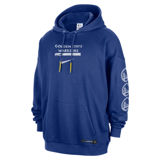 Zdjęcie produktu Męska bluza nierozpinana z kapturem Jordan NBA Club Premium Golden State Warriors Courtside - Niebieski