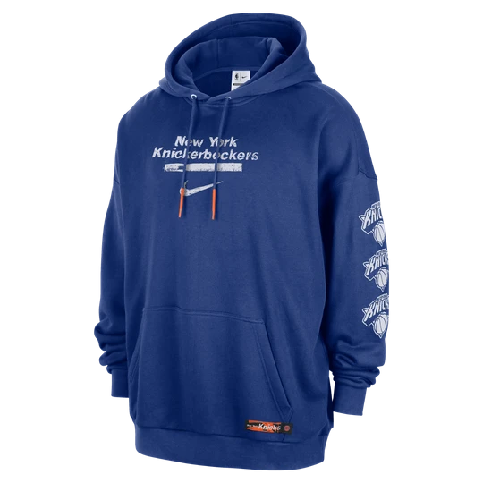 Zdjęcie produktu Męska bluza nierozpinana z kapturem Jordan NBA Club Premium New York Knicks Courtside - Niebieski