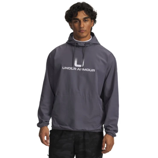 Zdjęcie produktu Męska bluza nierozpinana z kapturem Under Armour UA Unstoppable Wvn Hoodie - szara