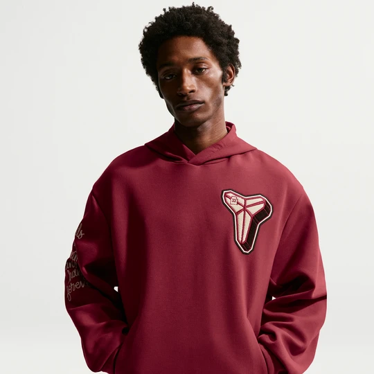 Zdjęcie produktu Męska bluza nierozpinana z kapturem z dzianiny do koszykówki Dri-FIT Kobe - Czerwony Nike