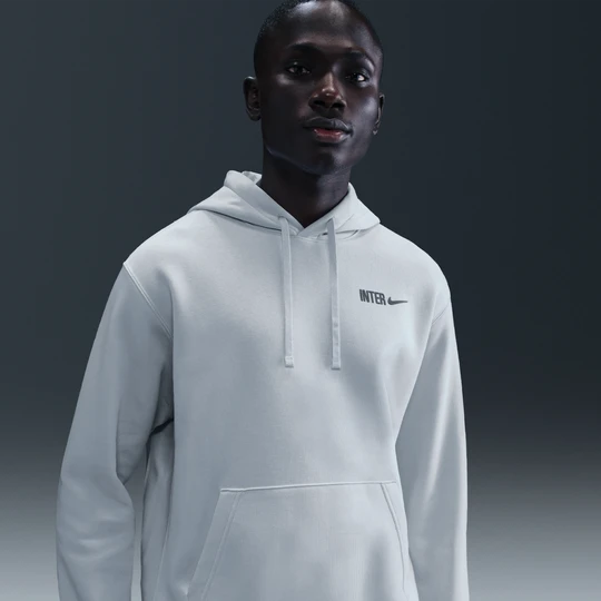 Zdjęcie produktu Męska bluza piłkarska z kapturem Nike Inter Mediolan Club - Szary