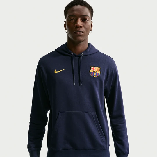 Zdjęcie produktu Męska bluza piłkarska z kapturem z dzianiny dresowej Nike FC Barcelona Club - Niebieski