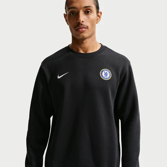 Zdjęcie produktu Męska bluza piłkarska z półokrągłym dekoltem Nike Chelsea F.C. Club - Niebieski