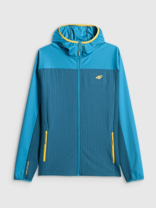 Zdjęcie produktu Męska bluza trekkingowa rozpinana z kapturem 4F 4FRSS26TFSWM0983 - niebieska