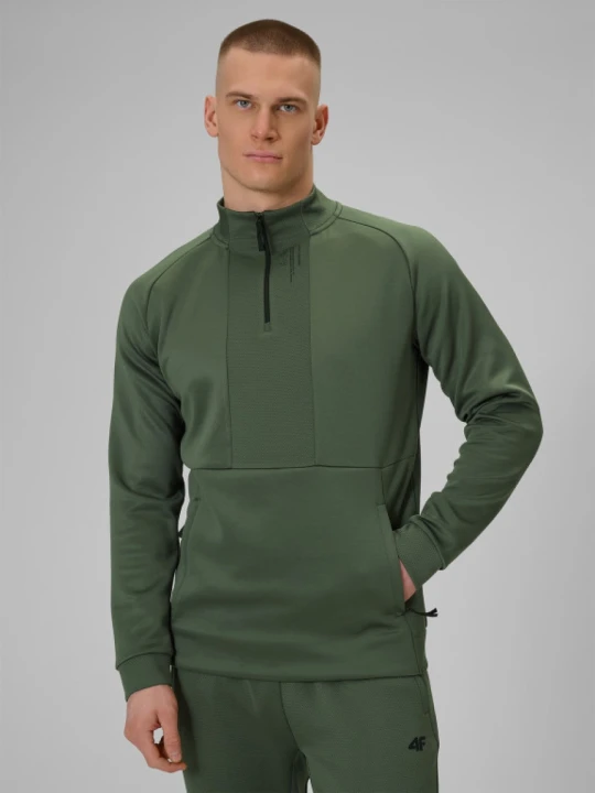 Zdjęcie produktu Męska bluza treningowa 4F 4FWSS26TFSWM628 - khaki