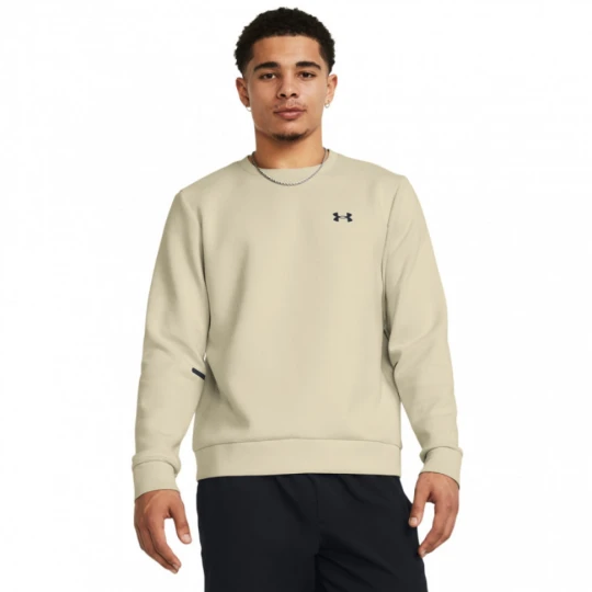 Zdjęcie produktu Męska bluza treningowa nierozpinana bez kaptura Under Armour UA Unstoppable Flc Crew - kremowa