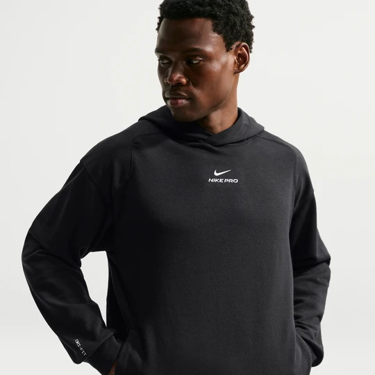Zdjęcie produktu Męska bluza treningowa z kapturem Dri-FIT Nike Pro - Czerń
