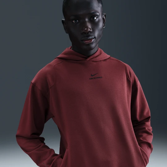 Zdjęcie produktu Męska bluza treningowa z kapturem Dri-FIT Nike Pro - Czerwony