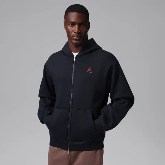 Zdjęcie produktu Męska bluza z kapturem i zamkiem na całej długości Jordan Brooklyn - Czerń