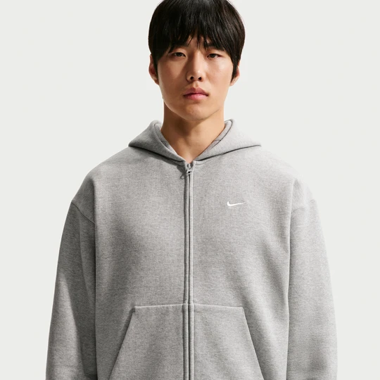 Zdjęcie produktu Męska bluza z kapturem i zamkiem na całej długości Nike Solo Fleece - Szary