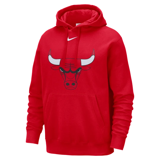 Zdjęcie produktu Męska bluza z kapturem NBA Nike Chicago Bulls Club - Czerwony