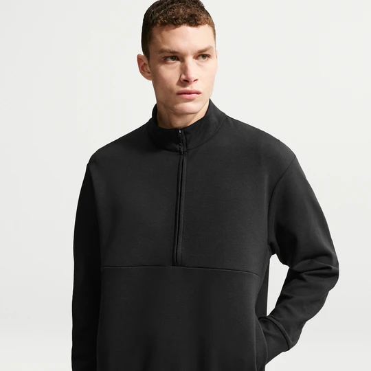 Zdjęcie produktu Męska bluza z zamkiem 1/2 Dri-FIT Nike 24.7 ImpossiblySoft - Czerń