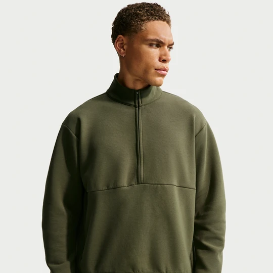 Zdjęcie produktu Męska bluza z zamkiem 1/2 Dri-FIT Nike 24.7 ImpossiblySoft - Zieleń
