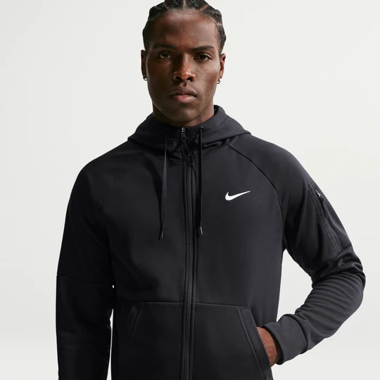 Zdjęcie produktu Męska bluza z zamkiem na całej długości Therma-FIT Nike Therma - Czerń