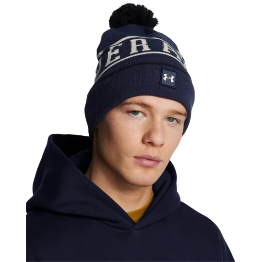 Zdjęcie produktu Męska czapka zimowa Under Armour M Halftime Pom Beanie - granatowa