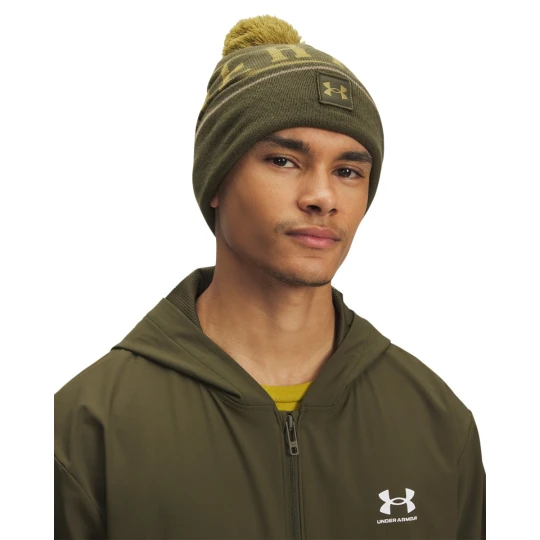 Zdjęcie produktu Męska czapka zimowa Under Armour M Halftime Pom Beanie - khaki