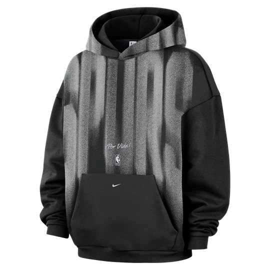 Zdjęcie produktu Męska dzianinowa bluza z kapturem do koszykówki San Antonio Spurs Nike Standard Issue - Czerń