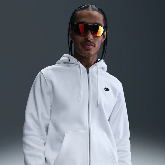 Zdjęcie produktu Męska dzianinowa bluza z kapturem i zamkiem na całej długości Nike Club - Biel