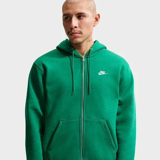 Zdjęcie produktu Męska dzianinowa bluza z kapturem i zamkiem na całej długości Nike Club - Zieleń