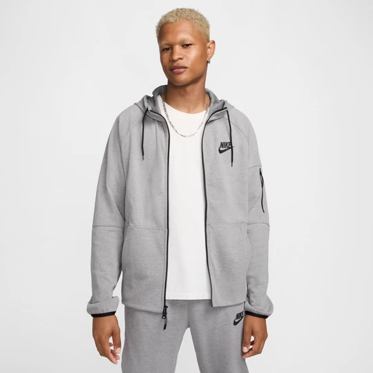 Zdjęcie produktu Męska dzianinowa bluza z kapturem i zamkiem na całej długości Nike Tech Essentials - Szary