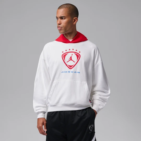 Zdjęcie produktu Męska dzianinowa bluza z kapturem Jordan Brooklyn - Biel