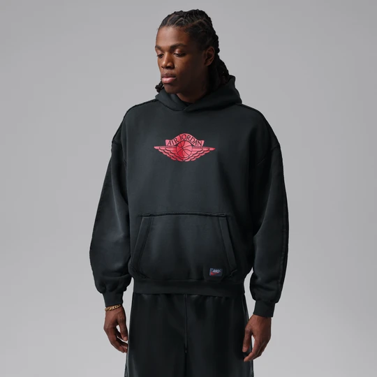 Zdjęcie produktu Męska dzianinowa bluza z kapturem Jordan Flight Wings - Czerń