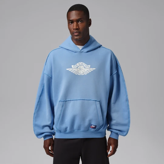 Zdjęcie produktu Męska dzianinowa bluza z kapturem Jordan Flight Wings - Niebieski