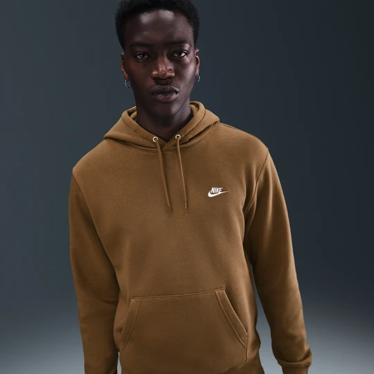 Zdjęcie produktu Męska dzianinowa bluza z kapturem Nike Club - Brązowy
