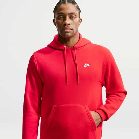 Zdjęcie produktu Męska dzianinowa bluza z kapturem Nike Club - Czerwony