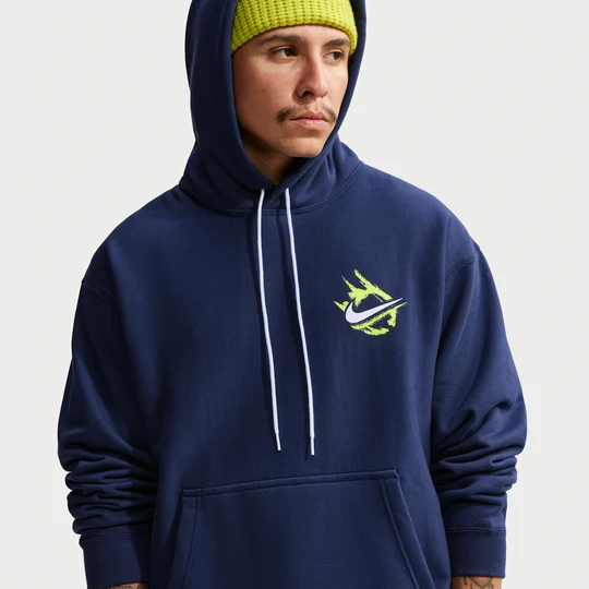 Zdjęcie produktu Męska dzianinowa bluza z kapturem Nike Solo Swoosh - Niebieski