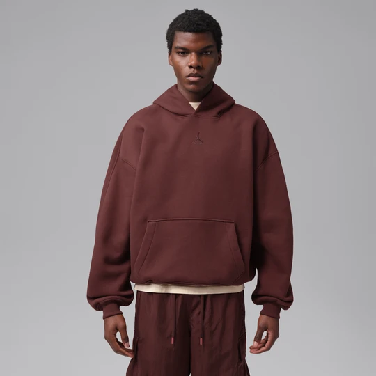 Zdjęcie produktu Męska dzianinowa bluza z kapturem o kroju oversize Jordan Brooklyn - Brązowy