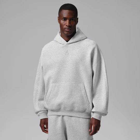 Zdjęcie produktu Męska dzianinowa bluza z kapturem o kroju oversize Jordan Brooklyn - Szary
