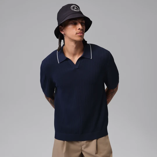 Zdjęcie produktu Męska dzianinowa koszulka polo do golfa Jordan Sport - Niebieski