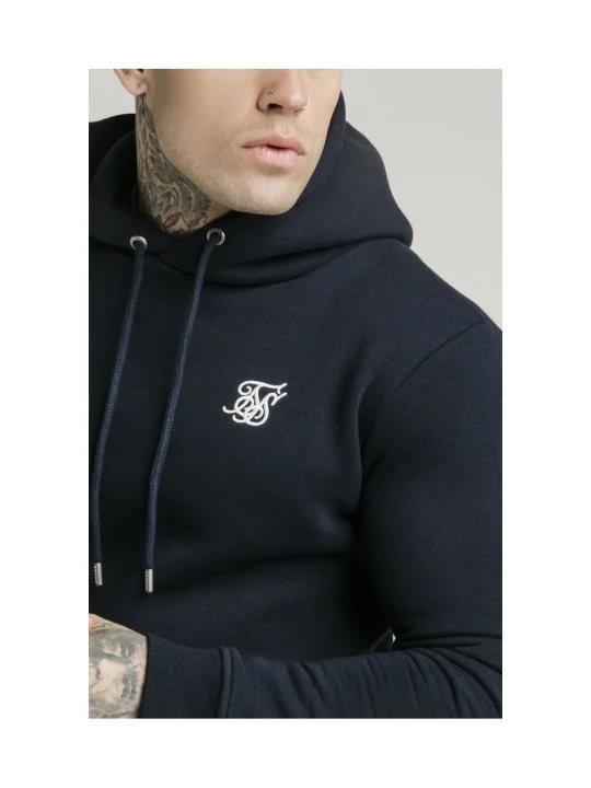 Zdjęcie produktu Męska granatowa bluza z kapturem typu muscle fit SikSilk niebieski