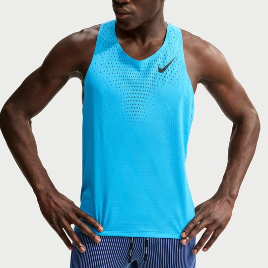 Zdjęcie produktu Męska koszulka bez rękawów do biegania Dri-FIT ADV Nike AeroSwift - Niebieski
