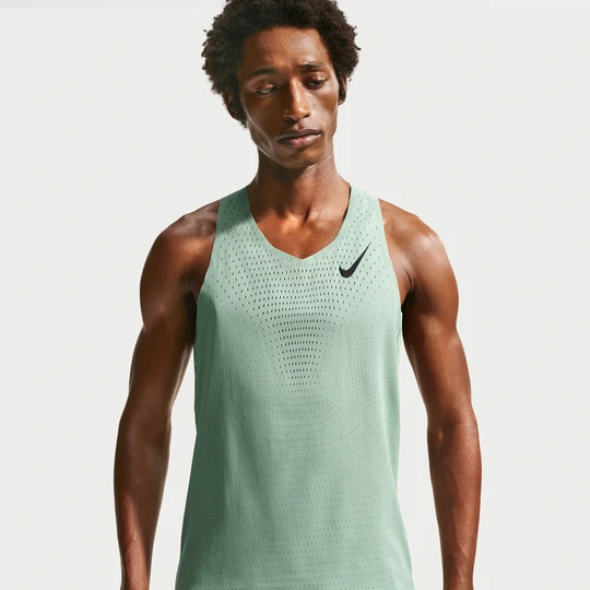 Zdjęcie produktu Męska koszulka bez rękawów do biegania Dri-FIT ADV Nike AeroSwift - Zieleń