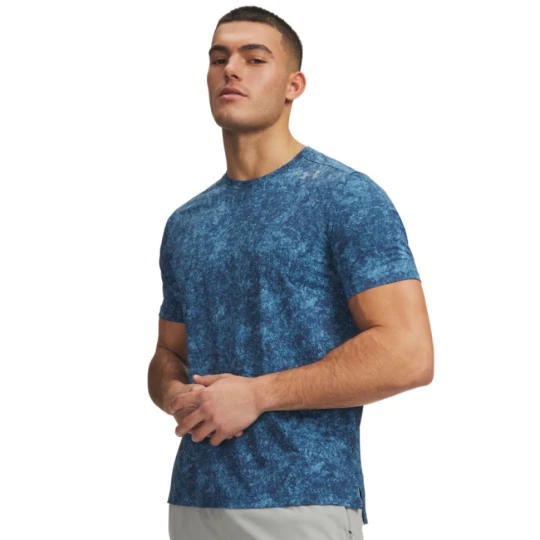 Zdjęcie produktu Męska koszulka do biegania Under Armour UA Velociti Pro Print SS - niebieska
