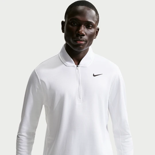 Zdjęcie produktu Męska koszulka do golfa z zamkiem 1/2 Nike Velocity Therma-FIT - Biel