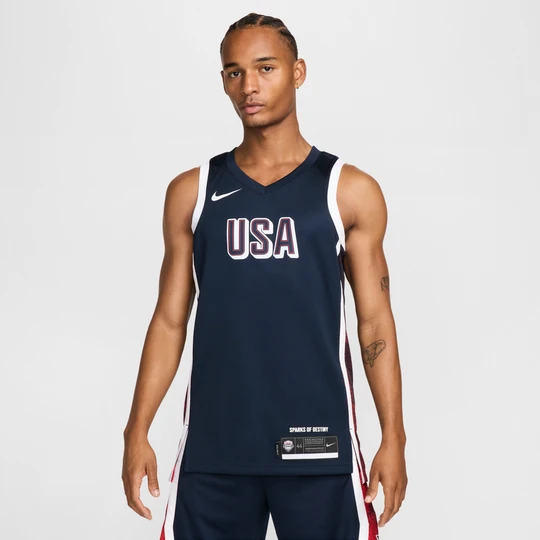 Zdjęcie produktu Męska koszulka do koszykówki Nike USAB Limited (wersja wyjazdowa) - Niebieski