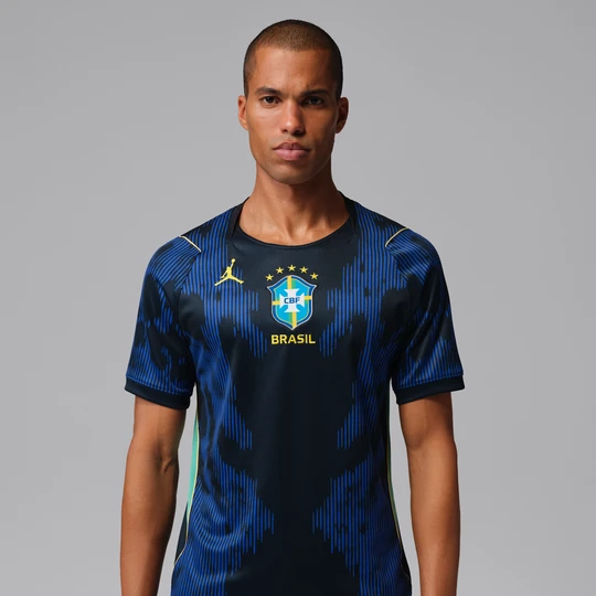 Zdjęcie produktu Męska koszulka piłkarska Nike Dri-FIT reprezentacja Brazylii Stadium 2026 (wersja wyjazdowa) - Niebieski