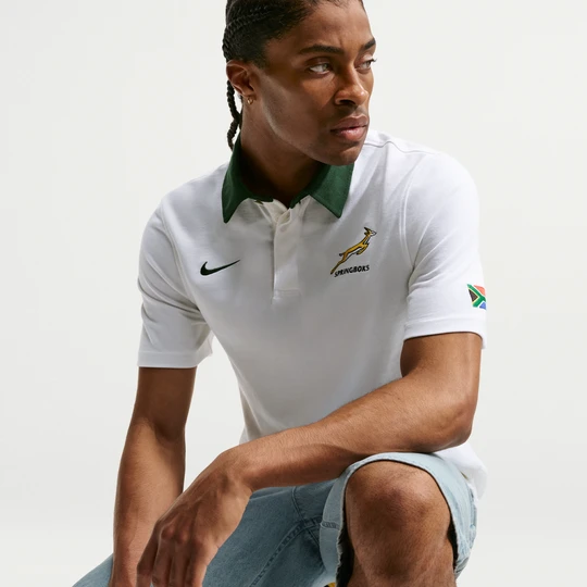 Zdjęcie produktu Męska koszulka do rugby Nike Springboks (wersja wyjazdowa) - Biel