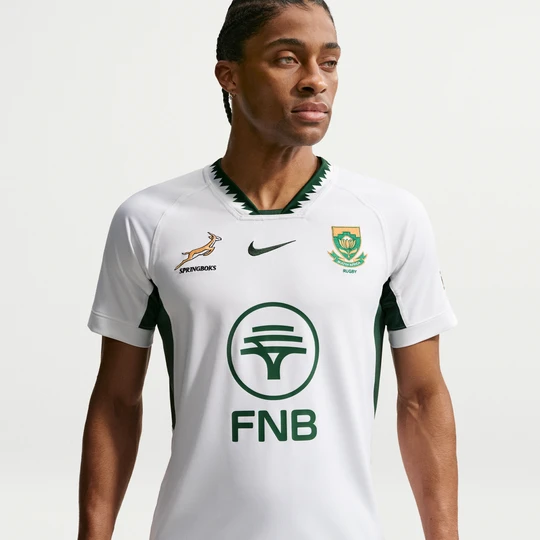 Zdjęcie produktu Męska koszulka do rugby Springboks (wersja wyjazdowa) – replika - Biel Nike