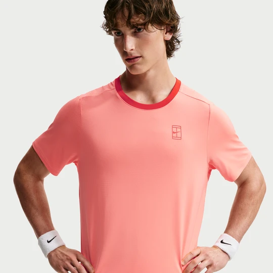 Zdjęcie produktu Męska koszulka do tenisa Dri-FIT NikeCourt Advantage - Różowy