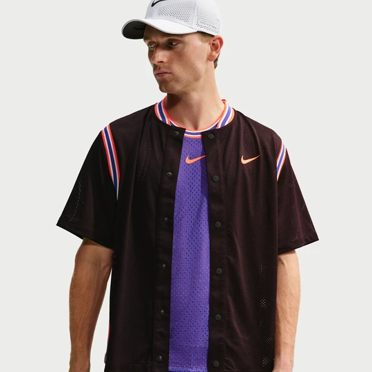 Zdjęcie produktu Męska koszulka do tenisa zapinana na guziki Dri-FIT NikeCourt Slam - Czerwony