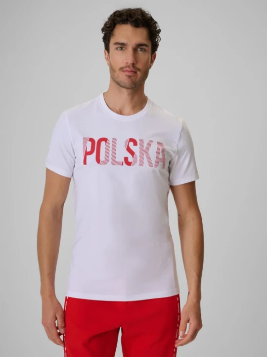 Zdjęcie produktu Męska koszulka kibica 4F 4FRSS26TTSHM4202 - biała