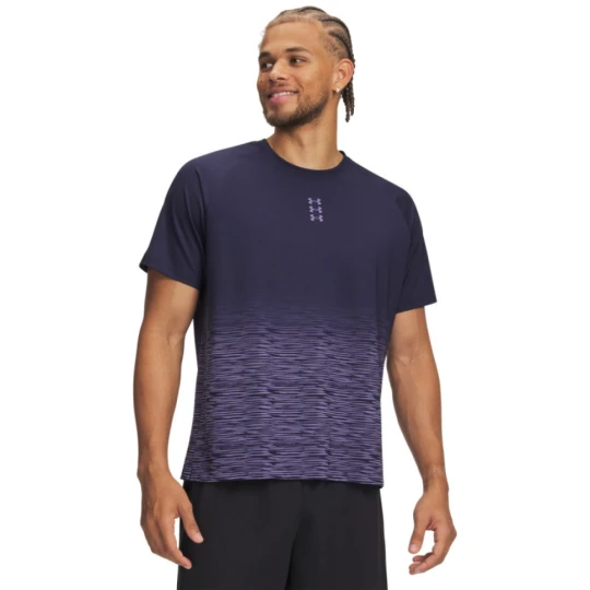 Zdjęcie produktu Męska koszulka od koszykówki Under Armour UA Hoops SS Shooting Shirt - fioletowa